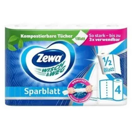 Zewa Küchenrolle Wisch & Weg Sparblatt 2-lagig 4 Rollen