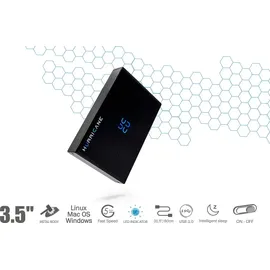 Hurricane GD35612 Externe Festplatte 3,5" USB 3.0 Desktop Speicher mit Netzteil für PC, Laptop, kompatibel mit Windows Mac Linux