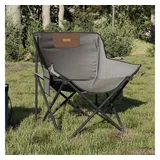 vidaXL Campingstuhl 2er Set Grau