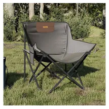 vidaXL Campingstuhl 2er Set Grau