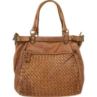 Samantha look Shopper echt Leder, Made in Italy, braun