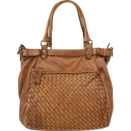 Samantha look Shopper echt Leder, Made in Italy, braun