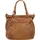 Samantha look Shopper echt Leder, Made in Italy, braun