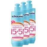 SCHAUMA 5&5 Feuchtigkeitsspendende Multitalent-Kur (3x 300 ml), Haarmaske versorgt das Haar mit Feuchtigkeit, Haarkur bietet Hitzeschutz & Anti-Frizz, für normales bis trockenes Haar