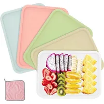 OEM Kunststoff-Tischplatte, 5 Stück, klein, 30,5 x 23 cm, rechteckig, farblich vielfältig, für Küche, Esszimmer, Restaurant, Schule, Café - Weiß