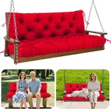 GPCHZM Hollywoodschaukel Auflage 120cm Wasserdicht Gartenbank Auflage Verdickt(12.5cm) Mit Rückenlehne Schaukelbank Auflage für Hollywoodschaukel Sitzbank Gartenbank Terrasse Hinterhof Rasen Veranda