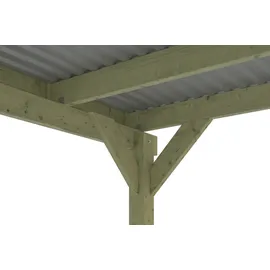 SKANHOLZ Friesland Hybrid Set 11 3,14 x 5,55 m grün inkl. Rück- und Seitenwände