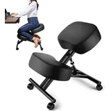 Himimi® Ergonomischer Kniestuhl Verstellbarer Kniehocker Haltungskorrekturstuhl Orthopädischer Kniestuhl für Zuhause und Büro