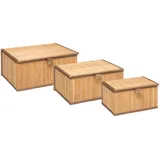 5five simply smart Simply Smart Aufbewahrungsbox 16 cm x 32,8 cm x 25,5 cm 3-tlg. braun