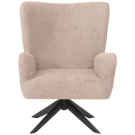 Mendler Lounge-Sessel HWC-N65 Chenille 75 x 99 x 75 cm Grau drehbar mit Rollen
