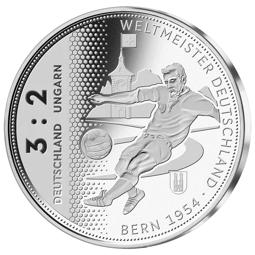 Titel der Nationalmannschaft – Start: „Das Wunder von Bern" + 11-€-Münze