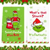 Lets Joy Weihnachten Küchentücher, 2 Stück Weihnachten Mikrofasertücher, Bunt Cartoon Handtücher, Weihnachtsdeko Küchentücher Heimdekoration Partygeschenke 43 x 66cm