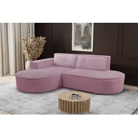 kaiser möbel Modernes L-förmiges Designer-Ecksofa Modena Soft Rosa Links
