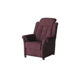 Polstermöbel Oelsa Fernsehsessel Andorra Mikrofaser 87 x 108 x 110 cm Rot mit Rollen