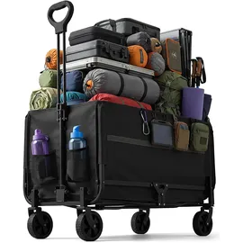 Relaxdays Bollerwagen faltbar schwarz