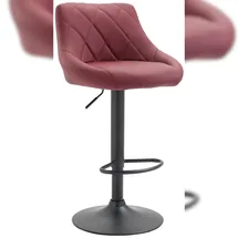 CLP Barhocker Lazio 360° drehbar höhenverstellbar Kunstleder 2er Set  rot/schwarz
