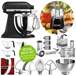KitchenAid Küchenmaschine Artisan 5KSM175PS Veggie Back-Set Gusseisen Schwarz