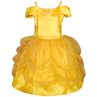 Lito Angels Prinzessin Belle gelbes Kleid Ballkleid Schöne und das Biest Kostüm Verkleiden für Kinder Mädchen Größe 6-8 Jahre 122 128, Stile A