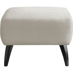 Polsterhocker INOSIGN "Colori", beige (creme), B:66cm H:44cm T:66cm, 100% Polyester, Hocker, Holzfußfarbe wählbar, verschiedene Stoffe, hochwertige Stoffqualität