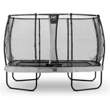 EXIT Elegant Premium Trampolin 244x427cm mit Deluxe Sicherheitsnetz - grau