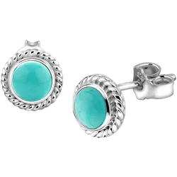 Nenalina Boho Howlith Geburtsstein Dezember 925 Silber Ohrringe   Damen 