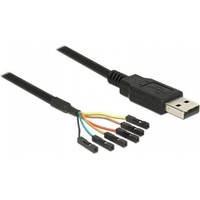 Delock USB 2.0 Konverter, USB-A Stecker > TTL 6 pin header connector individually 1.8 m (3.3 V)