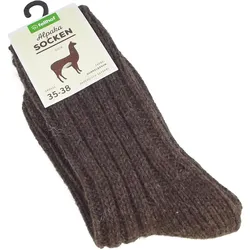 Alpaka Unisex Socken Dick, dunkelbraun