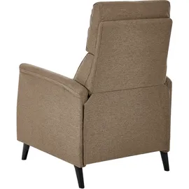 Beliani Fernsehsessel SELVIK Stoff 69 x 103 x 69 cm Braun mit Fußstütze