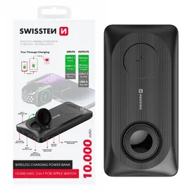 Swissten Power Bank 10 000 mAh 2in1 für Apple Watch und MagSafe