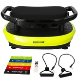 Bonplus BP | Vibrationsplatte mit Sitz | Fitness | zum Abnehmen | Muskeltoning | Kraft durch 3000 Training | Grundtraining | Spannbänder enthalten