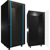 Extralink Rackmount-Schrank 27U 600x600 Schwarz stehend, Freistehendes Gestell,