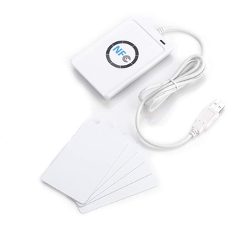 Ejoyous NFC RFID Reader/Writer, ACR122U IC Card USB Reader Writer Kontaktloser Smart Card Reader Writer, Smart Card Reader Writer mit USB-Kabel, Unterstützt ISO 14443 Typ A und B