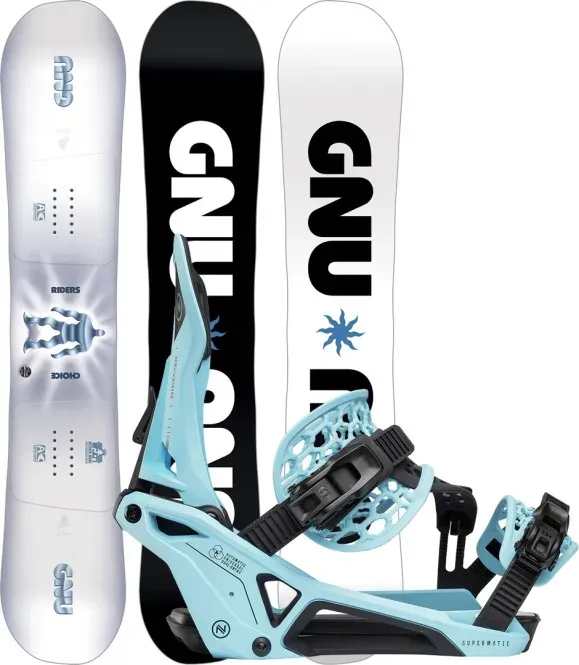 GNU RIDERS CHOICE 2026 inkl. NIDECKER SUPERMATIC escape cyan - 161,5 | XL