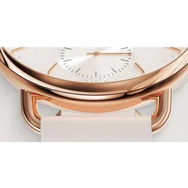 Withings ScanWatch 2 38 mm perl weiß/rosegold, Sport Fluorelastomer-Armband weiß/rosegold