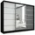 A&J MöbelLand Schiebetürenschrank AURELIA 1 200 x 215 x 59,5 cm Schwarz/Weiß