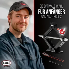 Heyner Wagenheber 2t Gummi/Kunststoff/ Stahl 98–442mm schwarz