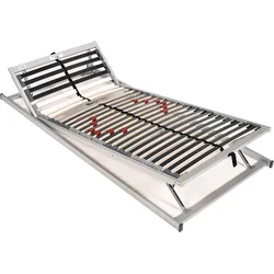 Lattenrost BESPORTS "Lattenrost Duo Powerflex, Lattenrost in 90x200 cm und weiteren Größen", grau (grau foliert), B:90cm H:4,5cm L:190cm, Lattenroste, Lattenrost mit geringer Bauhöhe, 90x200 cm und weitere Größen