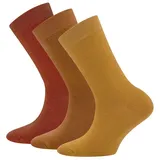 Ewers Socken Uni, einfarbige Basic-Socken für Mädchen und Jungen, Baumwolle, MADE IN GERMANY, Mädchensocken Jungensocken Kindersocken Unisocken, Größe 39-42, Braun - 39-42