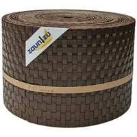zaun|zu® Sichtschutz Rattan PE für Doppelstabmatten Braun 26m
