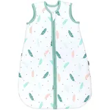 TupTam Baby Schlafsack 2.5 TOG – Warmer Winter Schlafsack Baby, OEKO-TEX, Ärmellos, Wattiert" Gr. 80, silber Federn, Größe: 80-86 - 80-86