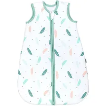 TupTam Baby Schlafsack 2.5 TOG – Warmer Winter Schlafsack Baby, OEKO-TEX, Ärmellos, Wattiert" Gr. 80, silber Federn, Größe: 80-86 - 80-86