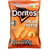 Doritos Nacho Cheese -Tortilla Nachos mit Käse Geschmack - Herzhafter Snack zum Knabbern aus Mais (12 x 110g)