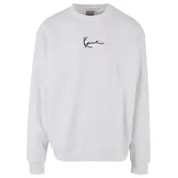 Karl Kani KKMQ12003WHT Small Signature Crew in Weiß, Größe