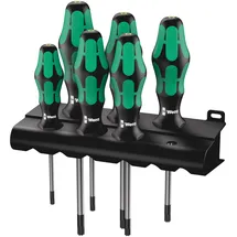 WERA 367/6 TORX HF Kraftform Plus Schraubendrehersatz mit Haltefunktion + Rack, 6-teilig