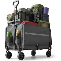 Relaxdays Bollerwagen faltbar schwarz/grau