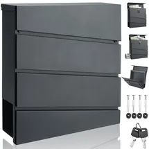 monzana Design Briefkasten anthrazit inkl. Zeitungsfach