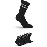 Fila UNISEX LIFESTYLE PLAIN SOCKS 6er Pack Schwarz 43-46