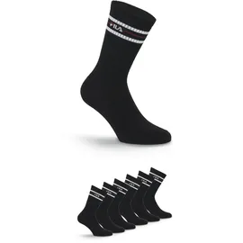 Fila UNISEX LIFESTYLE PLAIN SOCKS 6er Pack Schwarz 43-46
