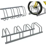 Relaxdays Fahrradständer Silber