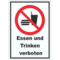 Trinken und verboten Aufkleber A2 (420x594mm)